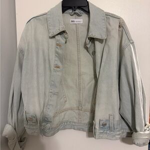 Zara Faded Blue Jean Jacket
